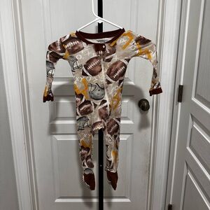 Burt’s bees 24 months footsie football print pajama